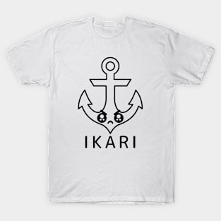 Japanese Pun Anchor/Anger "ikari" Kawaii T-Shirt